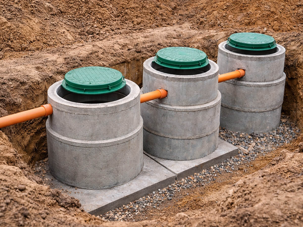 Бетонные септики из колец