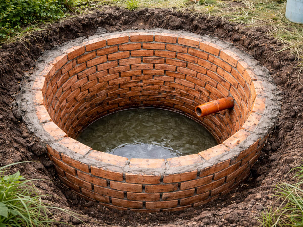 Септик из кирпича