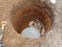 Котлован для приемного колодца