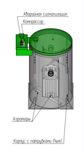 Схема Септик Биодевайс 5 ЭКО