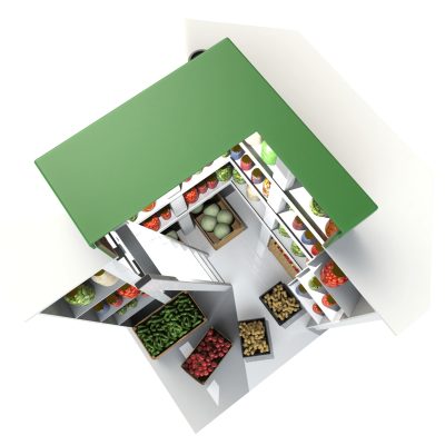 Келдер сверху в разрезе с продуктами